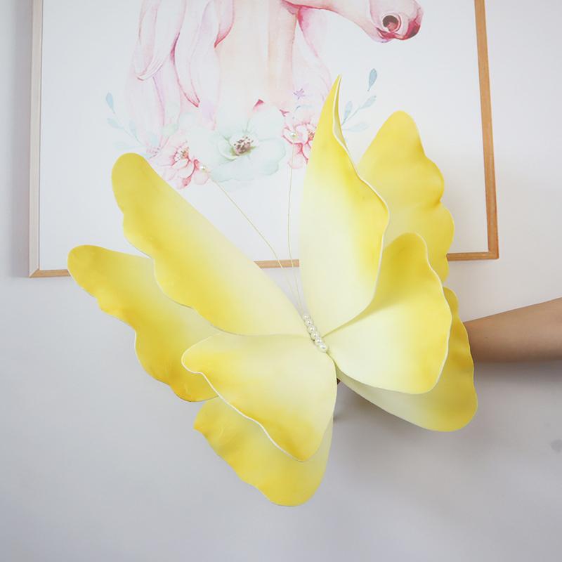 50Cm Giant Crepe Paper Butterfly Gradient Artificial Simulated Fake Butterfly Window Display Garden Decorations 3D Pe Butterfly