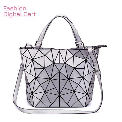 Kreative geometrische Diamant Handtaschen Eimer Frauen Mode leuchtende tragbare Schulter Umhängetasche