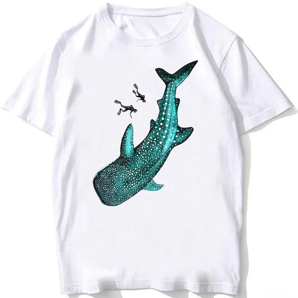 Dive To The Depths Of The Ocean with Whale Shark Art TShirt Unisex Men Great White Shark Anatomy T-Shirt Hip Hop Boy Casual Tees