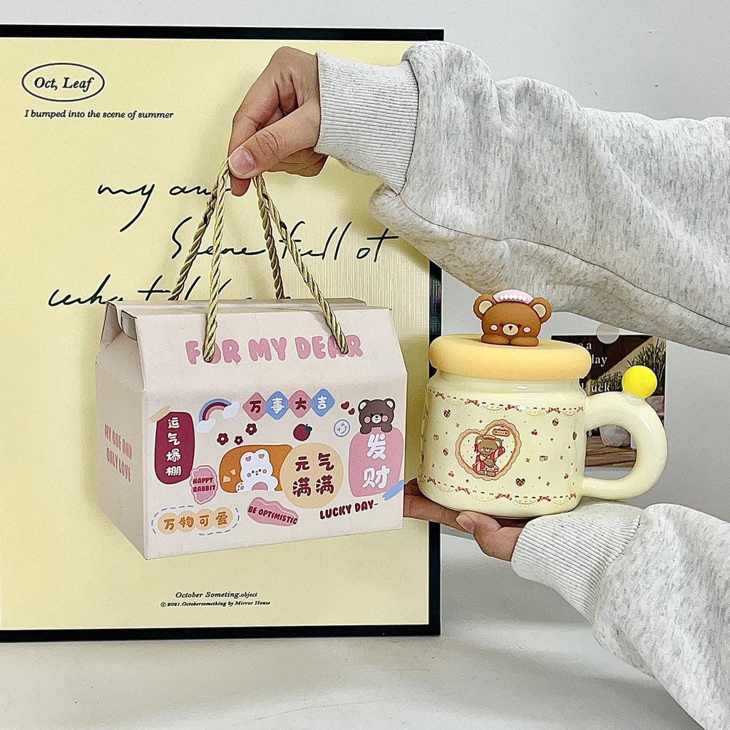 Welpentasse Keramiktasse Niedliche Wassertasse Haushalt Kinder-Milchtasse Hochwertig aussehend Souvenir Geburtstagsgeschenk