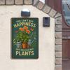 "You Can't Buy Happiness, But You Can Buy Plants" vintage metal sign.