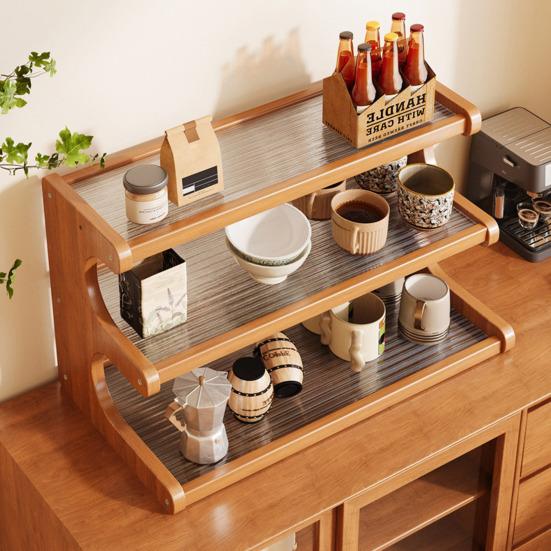 Storage Rack Cup Display Holder Strong Load-bearing Transparent Design Multi-layer Storage Shelf Desktop Organizer