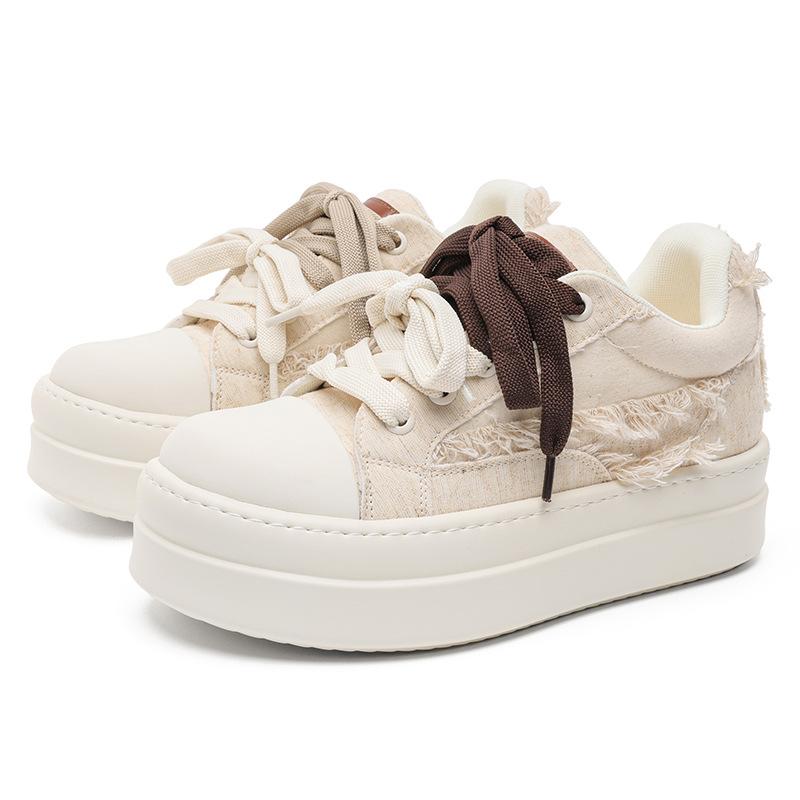 CM invisible inner height increase casual shoes ugly cute big head bread shoes board shoes small couple platform shoes