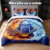 Set Biancheria da Letto Design Calcio Everton 1 Copripiumino + 2 Federe Morbido Traspirante Biancheria da Letto per la Casa