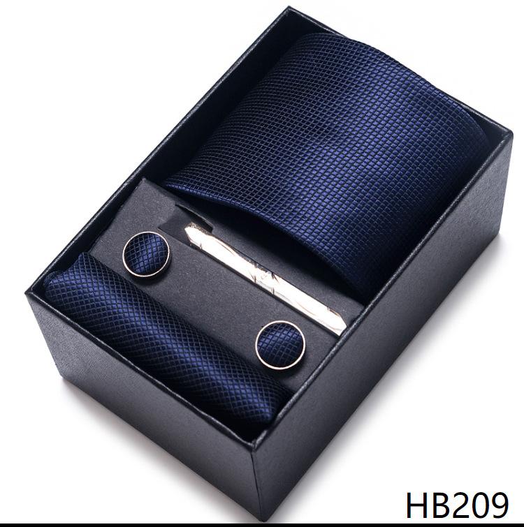 Gift Box Men'S 8Cm Tie Business Dress Jacquard Yarn Business Career Tie Set Men