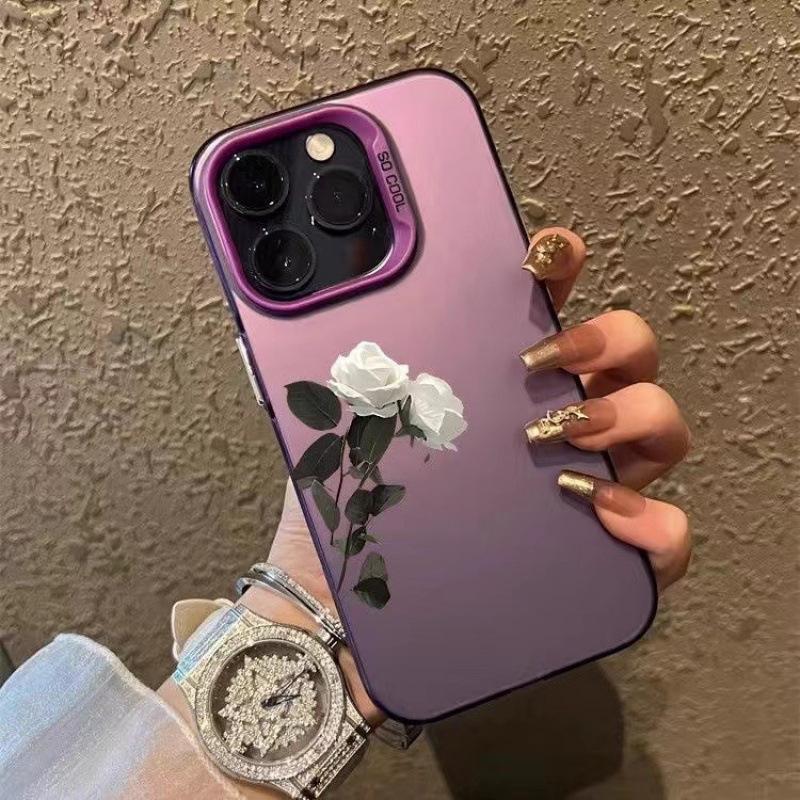 Haze rose for iphone15promax mobile phone case 16plus apple 14 pro girl 13 personality 12