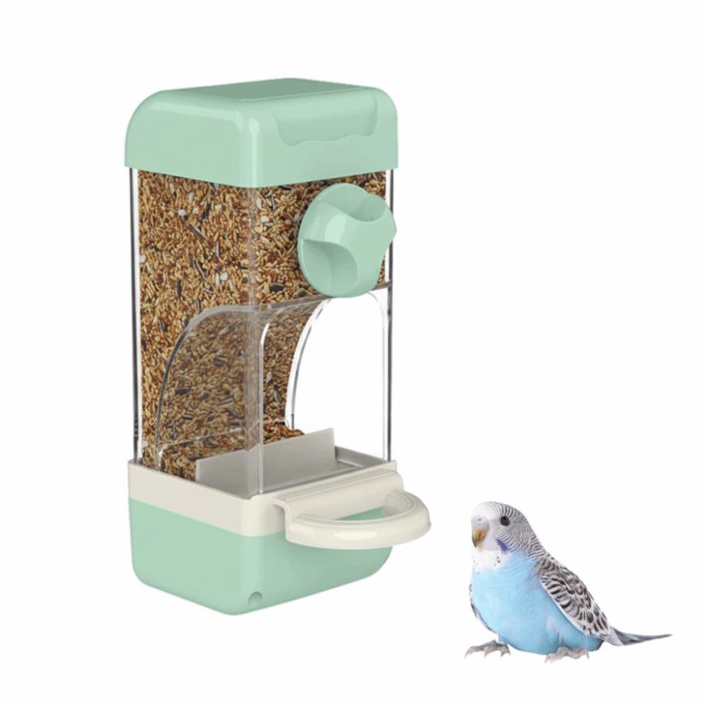 Large Capacity Bird Cage Feeder Husk Separation Bird Food Dispenser  for Bird Cage