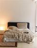 Double-Sided Thickened Faux Rex Rabbit Fur Blanket - Warm Bubble Fleece Throw for Office or Sofa