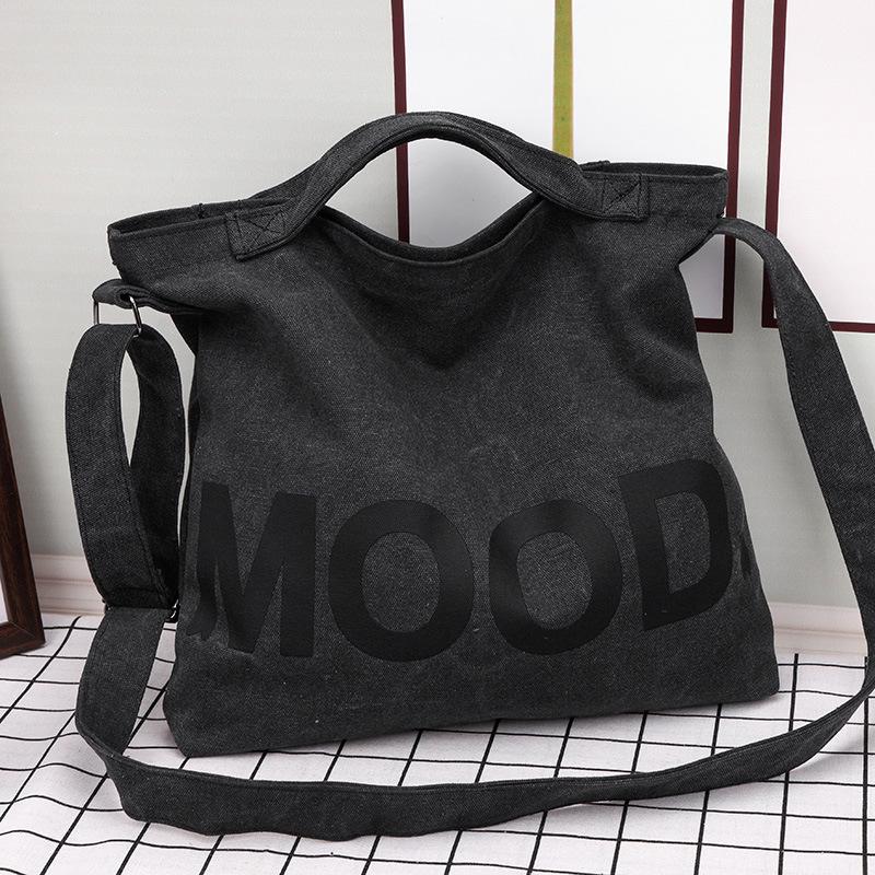 

Холщовая сумка-тоут кроссбоди большой вместимости - Унисекс сумка для студентов и репетиторов