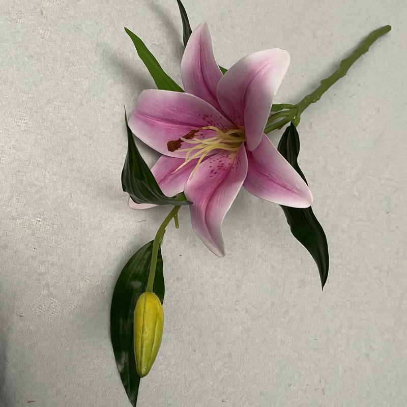 Cloth Realistic 3d Artificial Lilies Fake Flowers For Wedding Decor Home Props