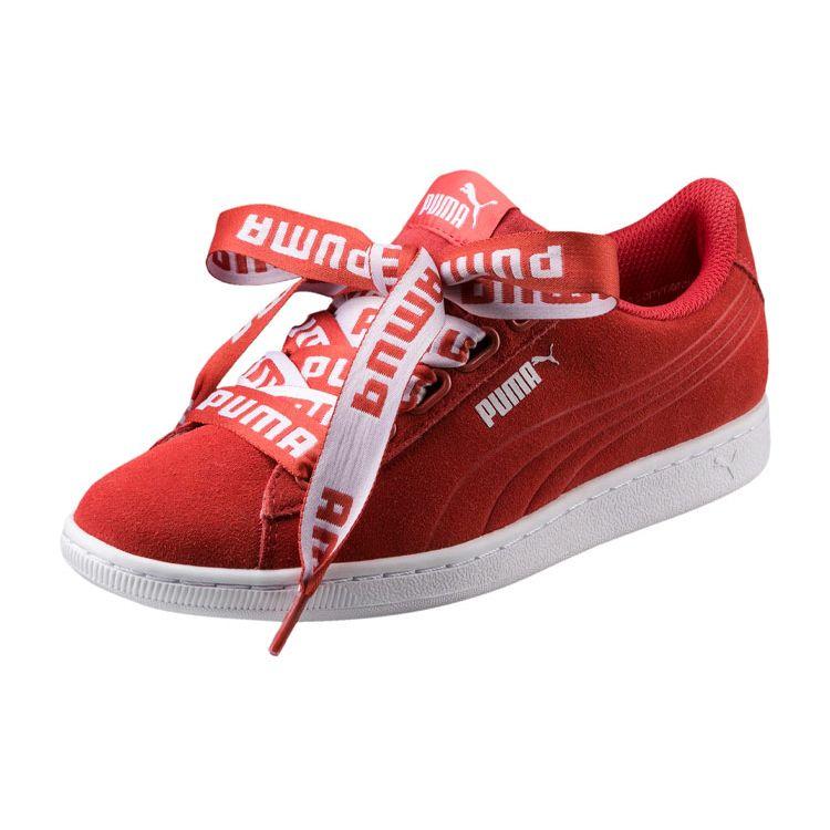 Puma Vikky Ribbon Bold Casual Low-Top Sneakers Women Sneakers Red 365312-02