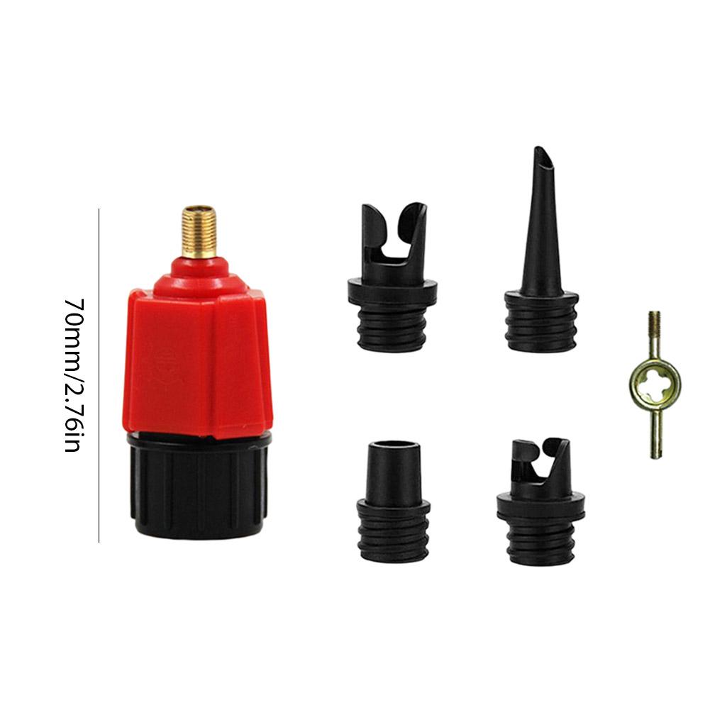 Air Valve Adapter Multifunctional 4 Standard Nozzles Solid Structure for Inflatable Boat Bed for Stand Up Paddle Board