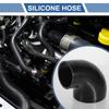 X AUTOHAUX 1 piece Inner Diameter 76-102mm/2.99"-4.02" Length 90 Degree Black Car Silicone Hose