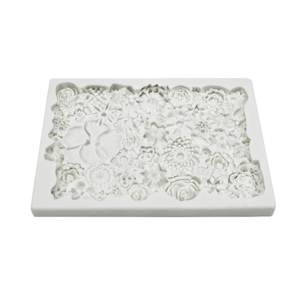 Flowers Mousse Silicone Mold Fondant Cake Border Mould Chocolate Mould Cake Decor Tools Kitchen Baking Accessories