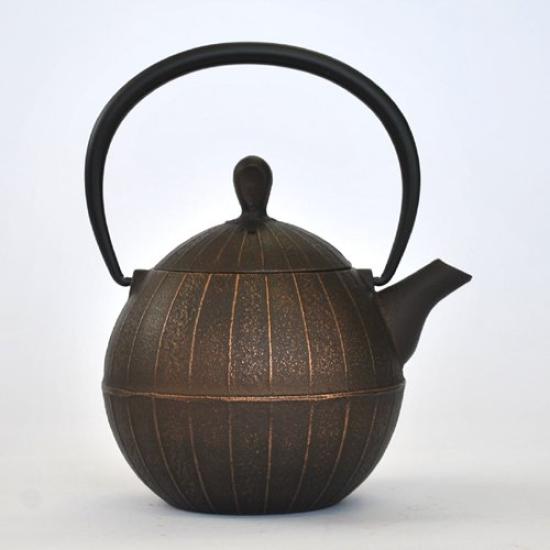Ichiudo Nanbu Eisenware Kupfer Schwarz Teekanne, Kurumi, 0,5L,