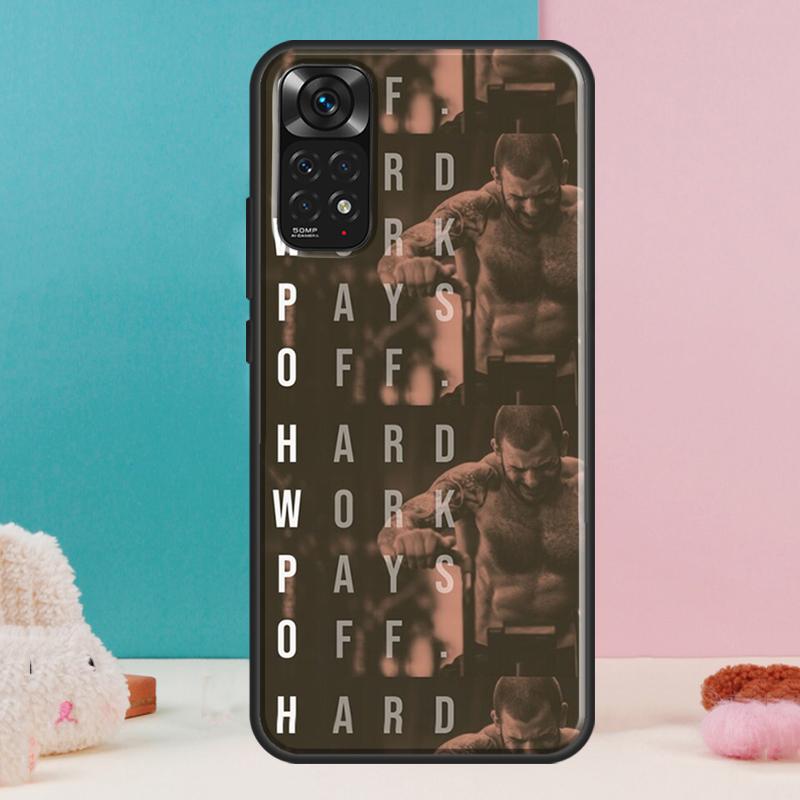 Workout Motivation Fitness Gym Quotes Case For Xiaomi Redmi Note 13 Pro 14 12 11 9 10 9S 10S 11S 12S Redmi 14C 13C 10C 12C Cover