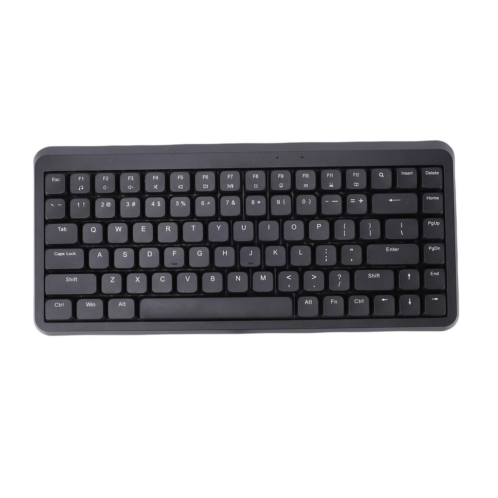 Wireless Keyboard with 2.4G Receiver 75% Compact 84 Keys Silent Scissor Keyboard for Desktop PC Laptop Support for System