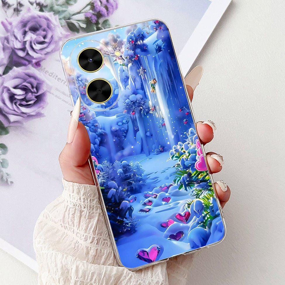 For Redmi A5 NFC 5G Case Cover Clear Luxury Kawaii Cute Cat Fashion Flowers Funny Painted Soft Phone Case For Redme A5 NFC 5G
