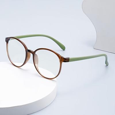 4PCS Ladies Ultra Light Reading Glasses Anti Blue Light Lenses Circular Frame for Daily Use Fashion Eyewear