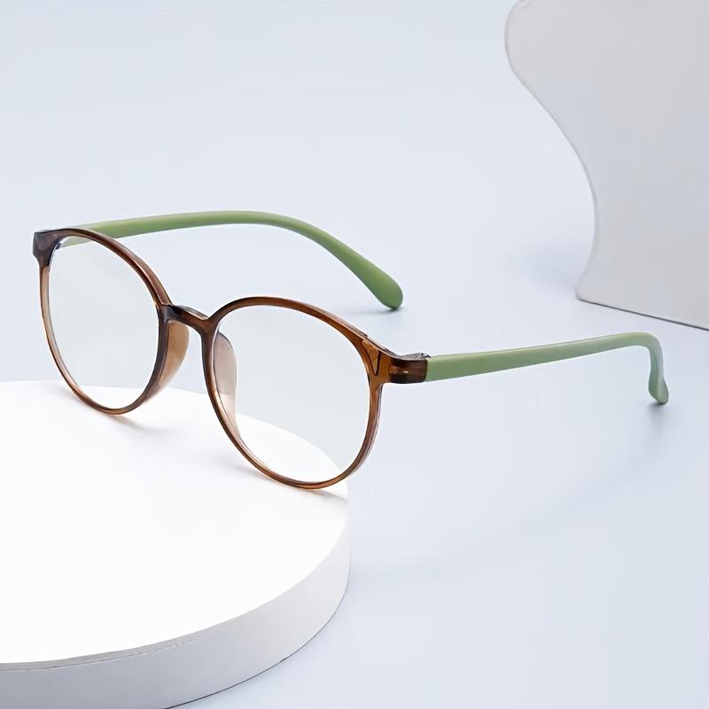 

4 шт. женских ультралегких очков для чтения с линзами, блокирующими синий свет, круглая оправа, подходят для ежедневного использования 3.5