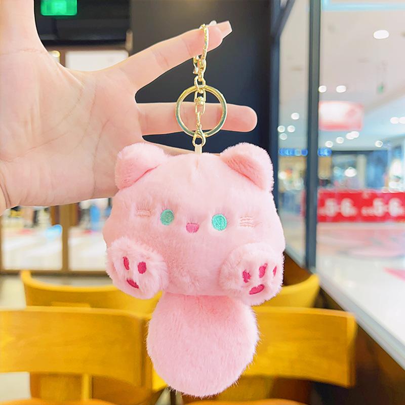 Cute Tuantuan Cat Key Chain Women's Exquisite Dolls School Bags Pendant Dolls Plush Toys and Little Picks