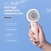 High-speed Handheld Fan Outdoor Folding Violent Small Fan Usb Portable Digital Display Neck Hanging Mini Fan