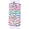 12 Peças/conjunto Pulseiras Elásticas de Contas com Pingente de Unicórnio para Crianças Meninas Lembrancinhas de Festa de Aniversário Enchimento de Pinata Presentes para Convidados Chá de Bebê