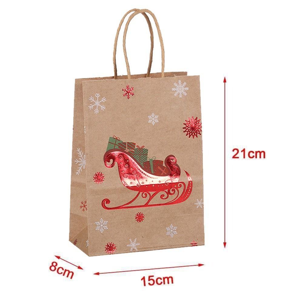 6pcs Snowflakes Gift Boxes DIY Candy Box New Christmas Paper Bag  Merry Christmas
