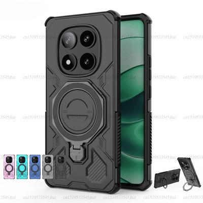 Magnetic Wireless Charge Cover For Xiaomi Poco X7 Pro F7 Ultra Phone Holder Armor Back Case For Poco X7 Cover For Poco X7 Case