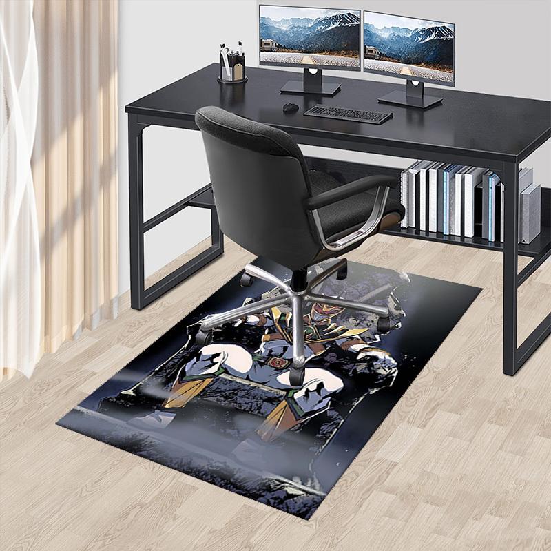 

1pc Power Rangers Green Ranger Office Chair Mat - Anime Cartoon Design, Non-Slip Carpet for Home Decor, Suitable for All Seasons, Ideal Gift for Fans. 60cm by 90cm