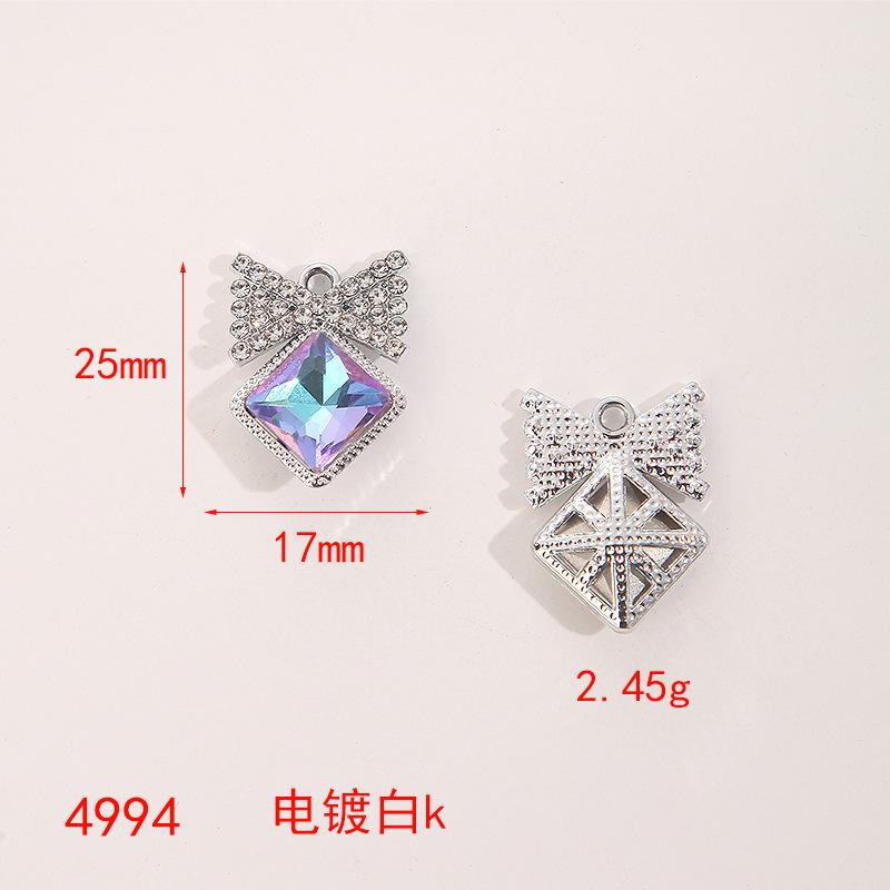 Baroque Bow Water Drop Pendant Pendant Diy Handmade Peach Heart Earrings Hand Necklace Material Bag Accessories