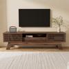 TV Lowboard TV Cabinet TV Board TV Table MDF Slatted Doors Drawer Cable Passage Living Room