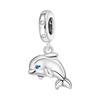 Handcrafted Marine Themed Silver Pendant Sea Animal Charm Jewelry Accessories for Bracelets and Necklaces