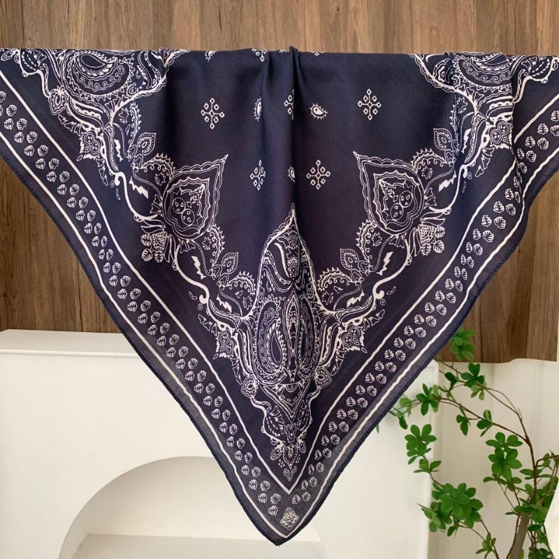 Square scarf new neck scarf scarf small shawl travel bag headscarf versatile cashew flower silk scarf