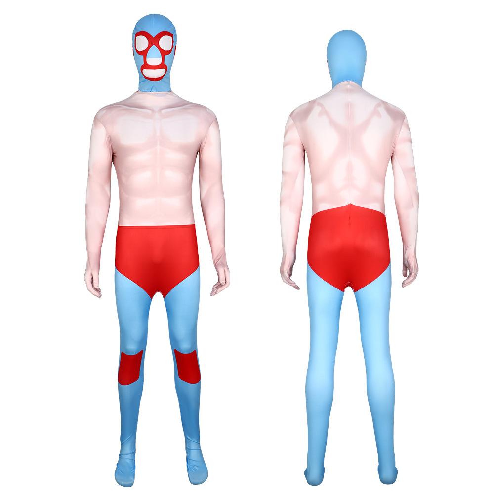 Wrestler Costume Cape Robe Halloween Bullcape Stage Performance Costume