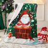3D Print Merry Christmas Blanket Sofa Cover Throw Santa Claus Xmas New Year Blanket Fleece Warm Bed Blankets for Bedroom Couch