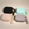 Small Silicone Coin Purse Pouch with Zipper And Wrist Strap, Square Shockproof Fashionable Accessory for Backpacks Storage Bag, Lightweight