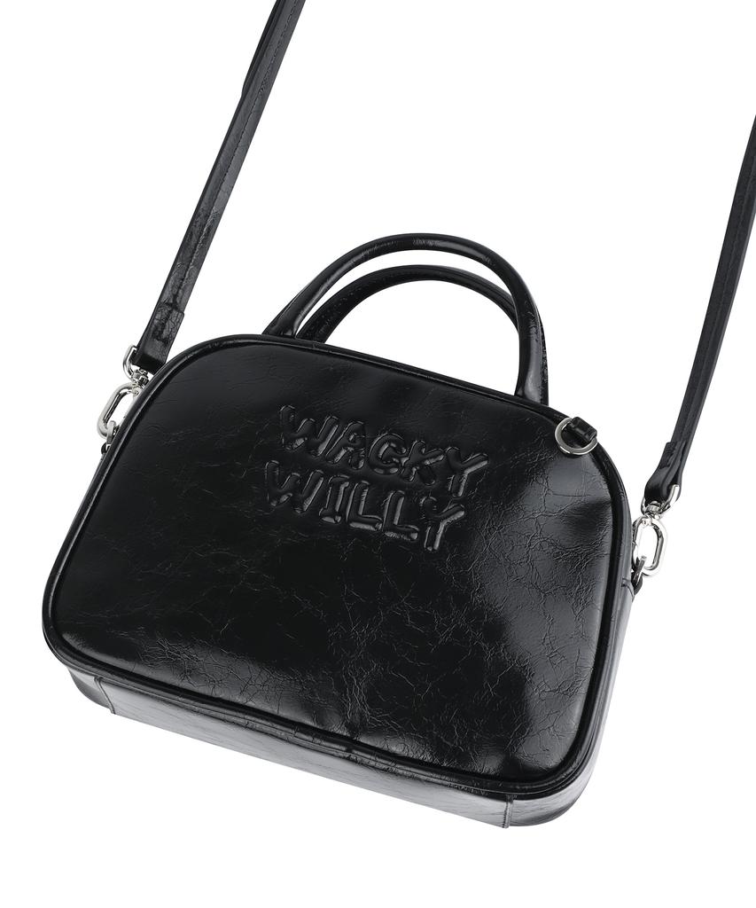 Wacky Willy Lily Volume Handle Tote Bag Black