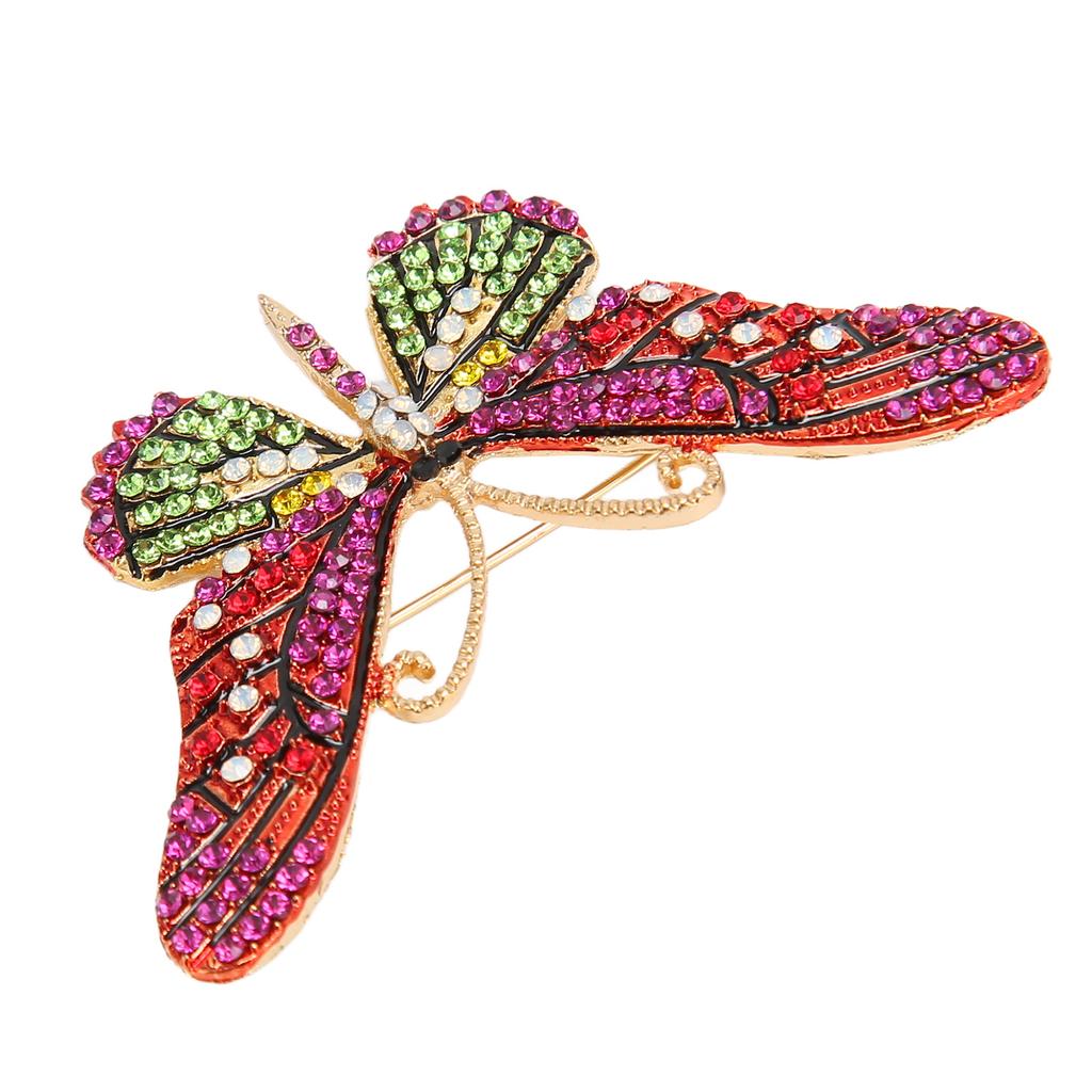 Lila Insektenbrosche Kristall Strass Kleideraccessoire Schmuck Geschenk für Frauen Mädchen Hochzeit Bankett Party