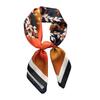Color Block Round Simulation Silk Silk Scarf Daily Going Out Leisure Chinese Square Scarf Spring And Summer Versatile Decorative Foreign Style Scarf