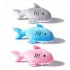 Simulated Shark Squeaky Dog Toy Cartoon Creative Cleaning Tooth Chew Toy Bite-resistant Wear-resistant Sound-making Plush Toy