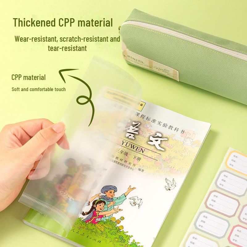 Transparent Self-Adhesive Frosted Book Covers for Primary School Students - First Grade Full Set, Thick Protective Covers