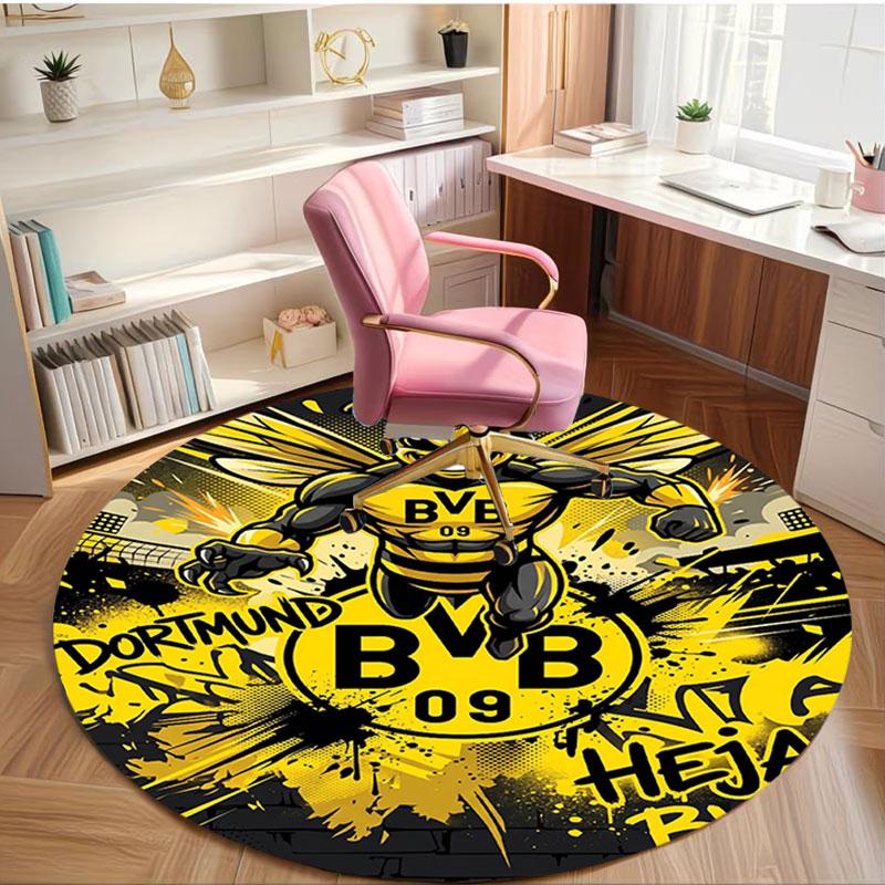 Borussia DortmundBVB Drukāts Apaļš Paklājs, Mazgājams Grīdas Paklājs, Priekšnama, Kopmītnes, Veļas Mazgātavas, Biroja, Darba Telpas, Mājas Dekoram, Dzimšanas Dienas, Ziemassvētku Dāvana