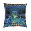Megadeths Rock Band Square Pillow Case Home Decor Heavy Metal Band Cushions Throw Pillow For Living Room Double-Sided Printing