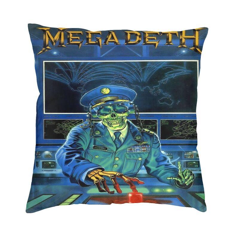 Megadeths Rock Band Square Pillow Case Home Decor Heavy Metal Band Cushions Throw Pillow For Living Room Double-Sided Printing