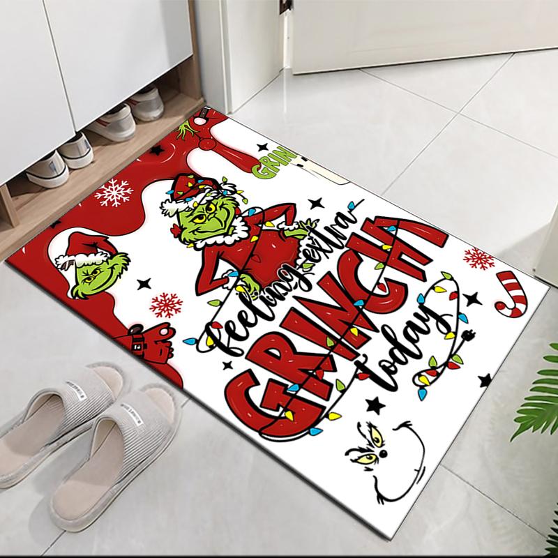 Tappeto Stampato Grinch per Sedia da Ufficio Soggiorno Camera da Letto Cucina Decorazioni Regali