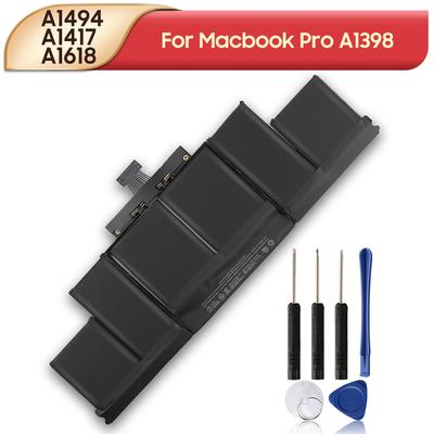 Wiederaufladbarer Lithium-Akku für Macbook Pro A1398 MC975 MC976 A1494 A1417 A1618 Laptop-Akku 8440mAh mit Werkzeugen
