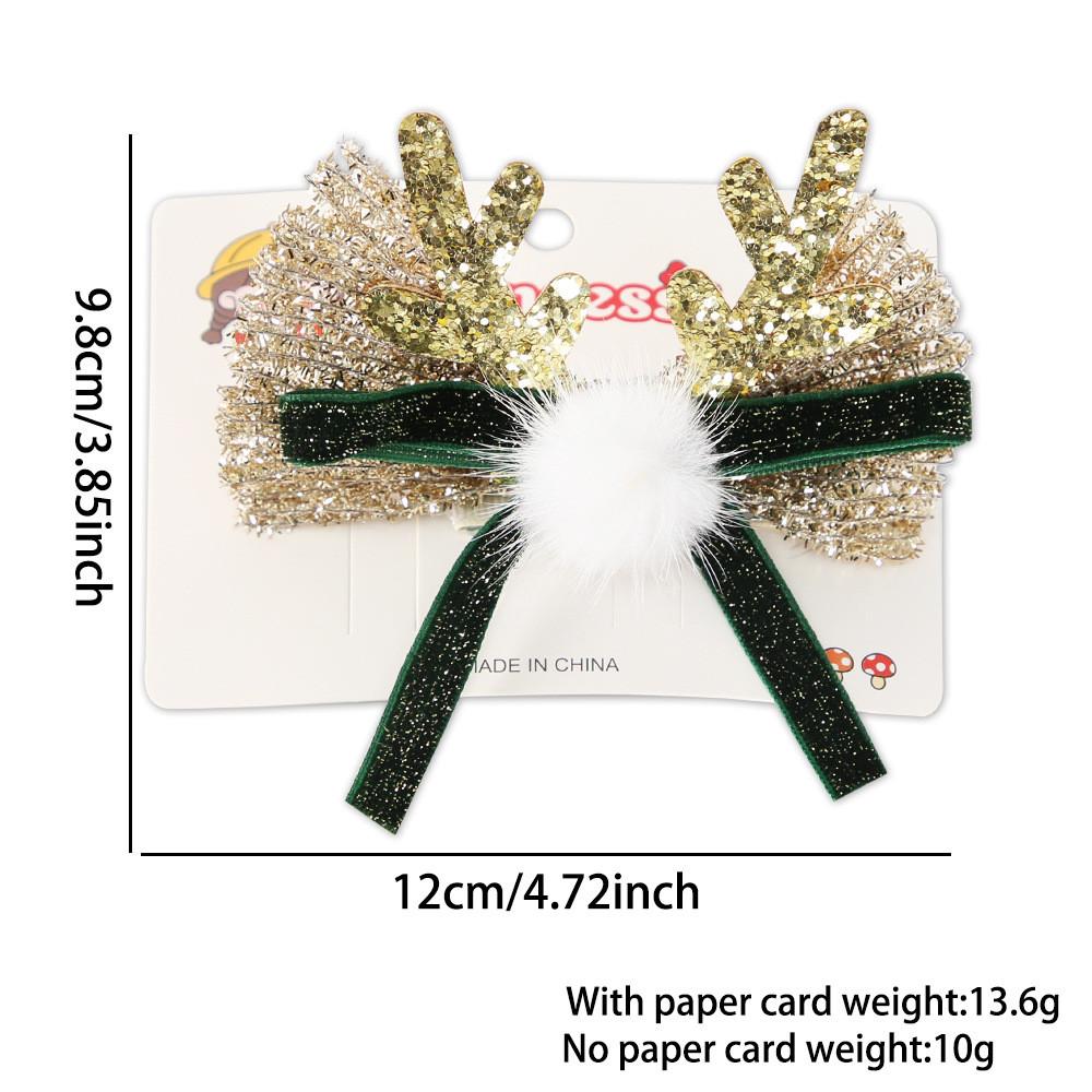 Christmas Deer Eyecatching Antler Hair Accessory With Vibrant Bow For All Occasions Festive