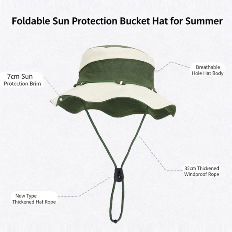 Quick Dry Sun Hat Wide Brimmed Lightweight Foldable For Outdoor Hiking Fishing Beach Activities