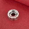 Great Wall S925 Sterling Silver Swirl Pattern Spacer Beads for DIY Bracelet/Necklace Weaving
